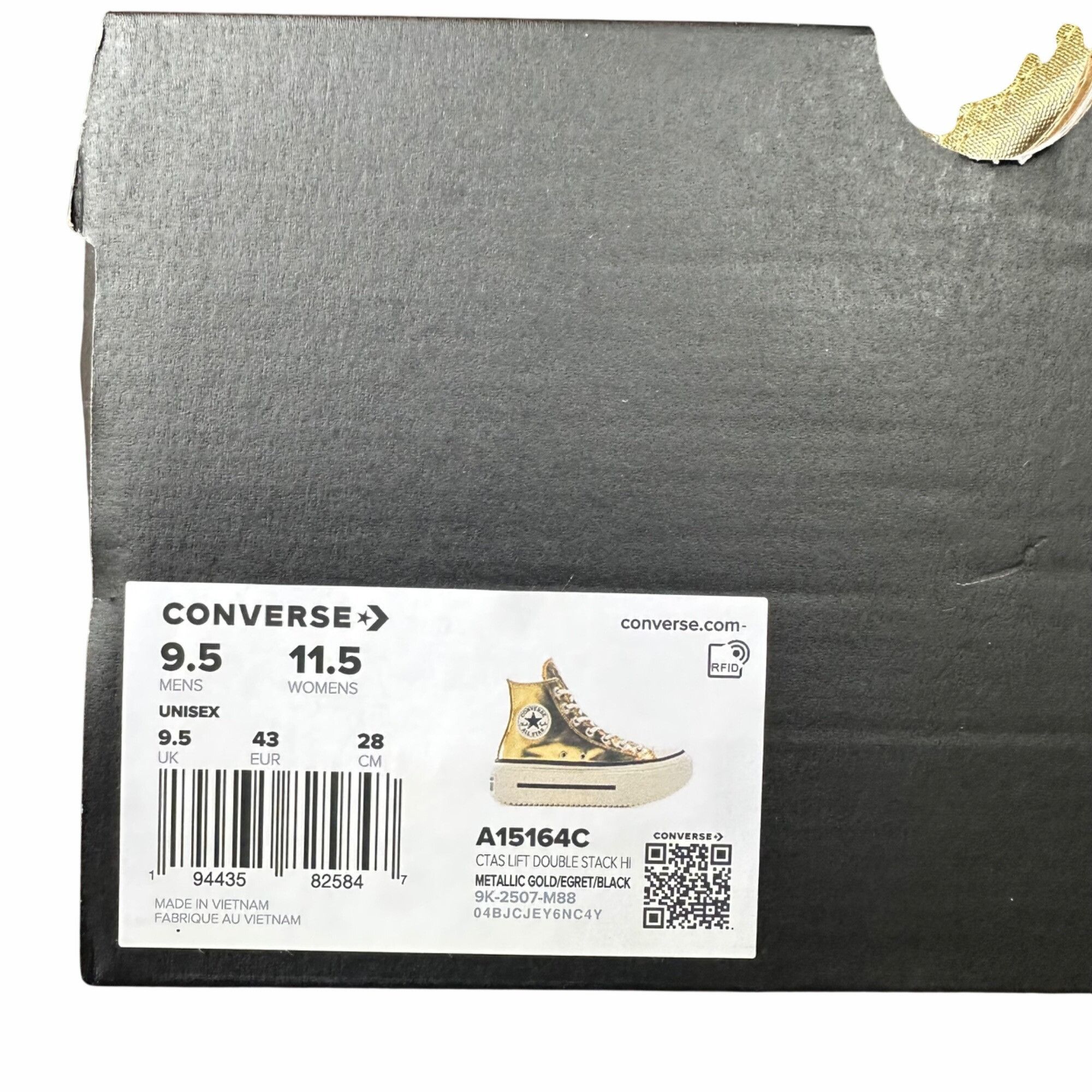 Converse ⭐Converse Chuck Taylor Lift Double Stack Gold Sz 9.5 Mens Sh Size US 9.5 / EU 42-43 - 8 Thumbnail