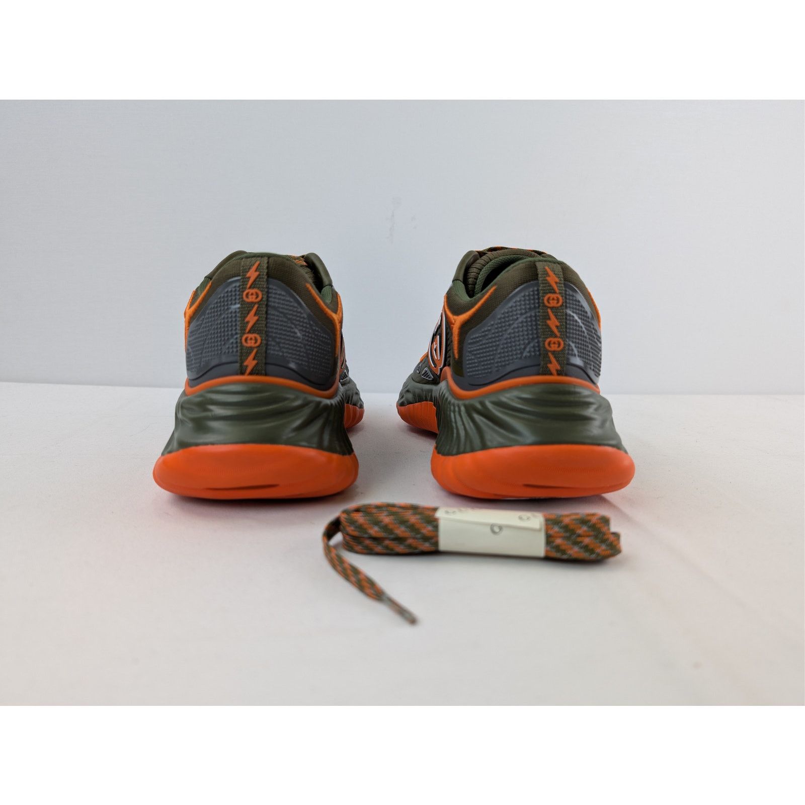Gucci o1rshd1 Ripple Mesh Low Top Sneakers in Green / Orange Size US 8 / EU 41 - 10 Thumbnail