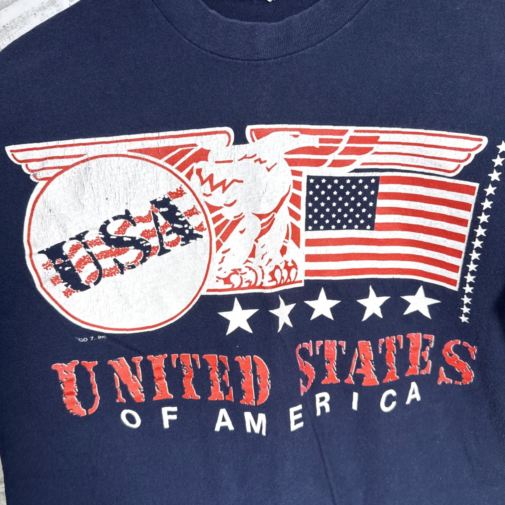 Logo 7 VINTAGE LOGO 7 SINGLE STITCH USA T-Shirt Mens Size M Blue Logo 7 USA Stitch Shirt Mens Size US M / EU 48-50 / 2 - 2 Thumbnail
