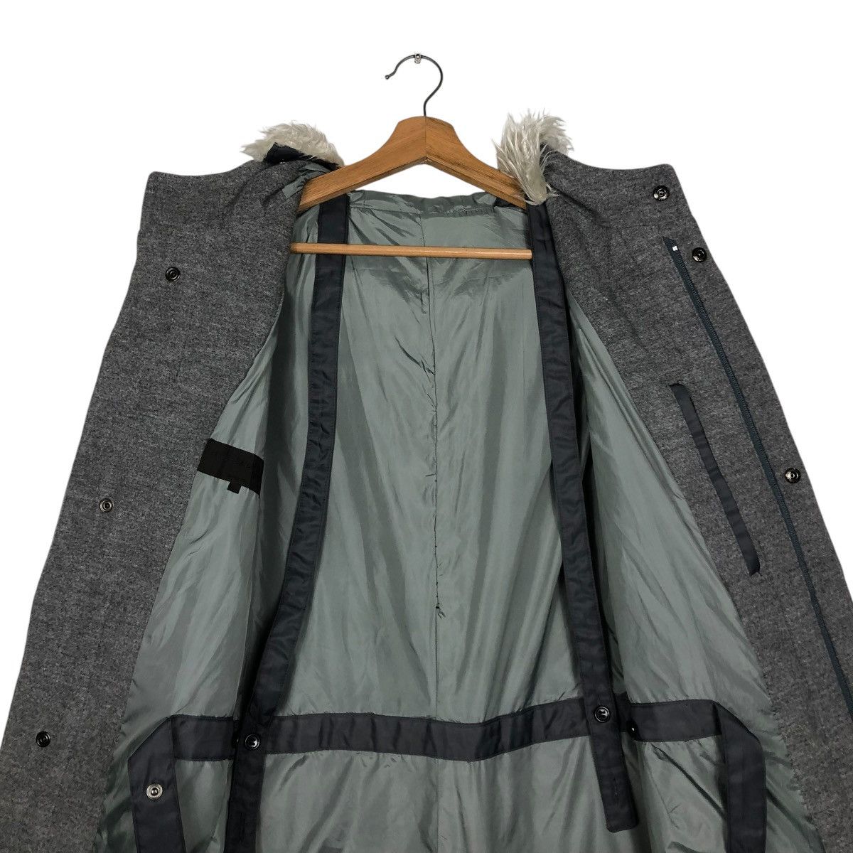 Comme Ca Ism 🔥VINTAGE BIKER LONG JACKET WOOL COMME CA ISM MINK FUR HOODIE Size US M / EU 48-50 / 2 - 16 Thumbnail