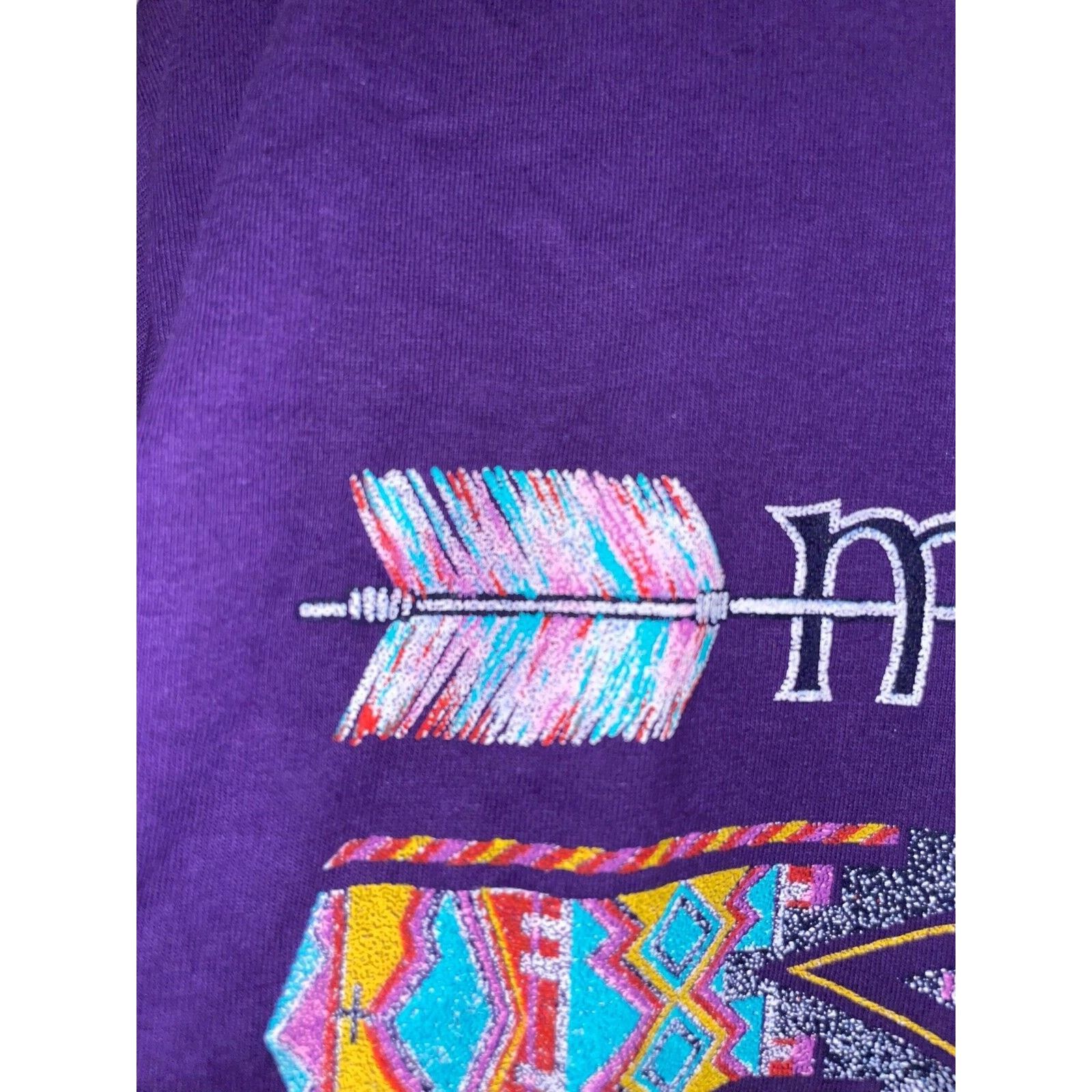 Jerzees Vintage Montana Native American Shirt Tee Feather 90s Large Size US L / EU 52-54 / 3 - 4 Thumbnail