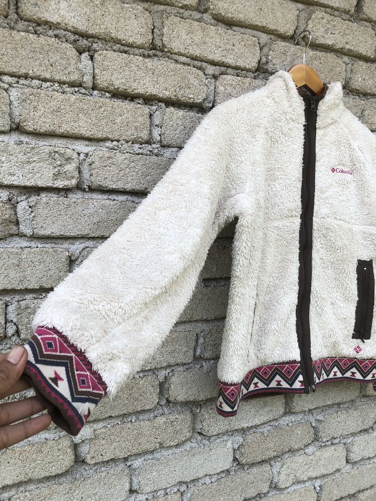 Patagonia Vintage 90s Columbia Native Fleece Fullzipper Hoodie Size M / US 6-8 / IT 42-44 - 7 Thumbnail