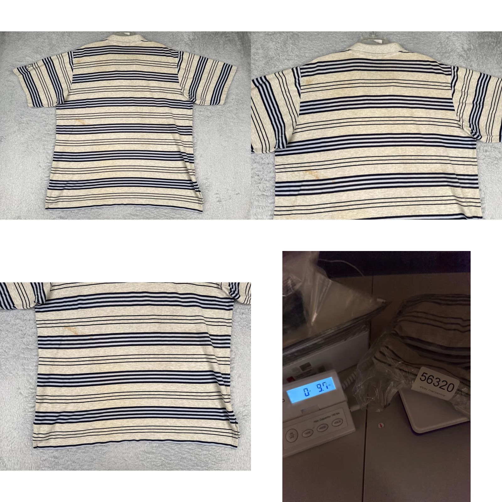 Ralph Lauren VINTAGE Ralph Lauren Polo Golf Shirt Mens 2XL Beige Stripe 100% Cotton Polo Shirt Men 2XL Beige Stripe Polo Golf Size US XXL / EU 58 / 5 - 9 Thumbnail