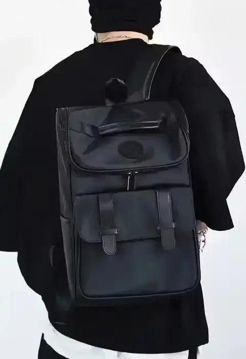 Japanese Brand Black Cargo Packpack with Straps Size ONE SIZE - 3 Thumbnail