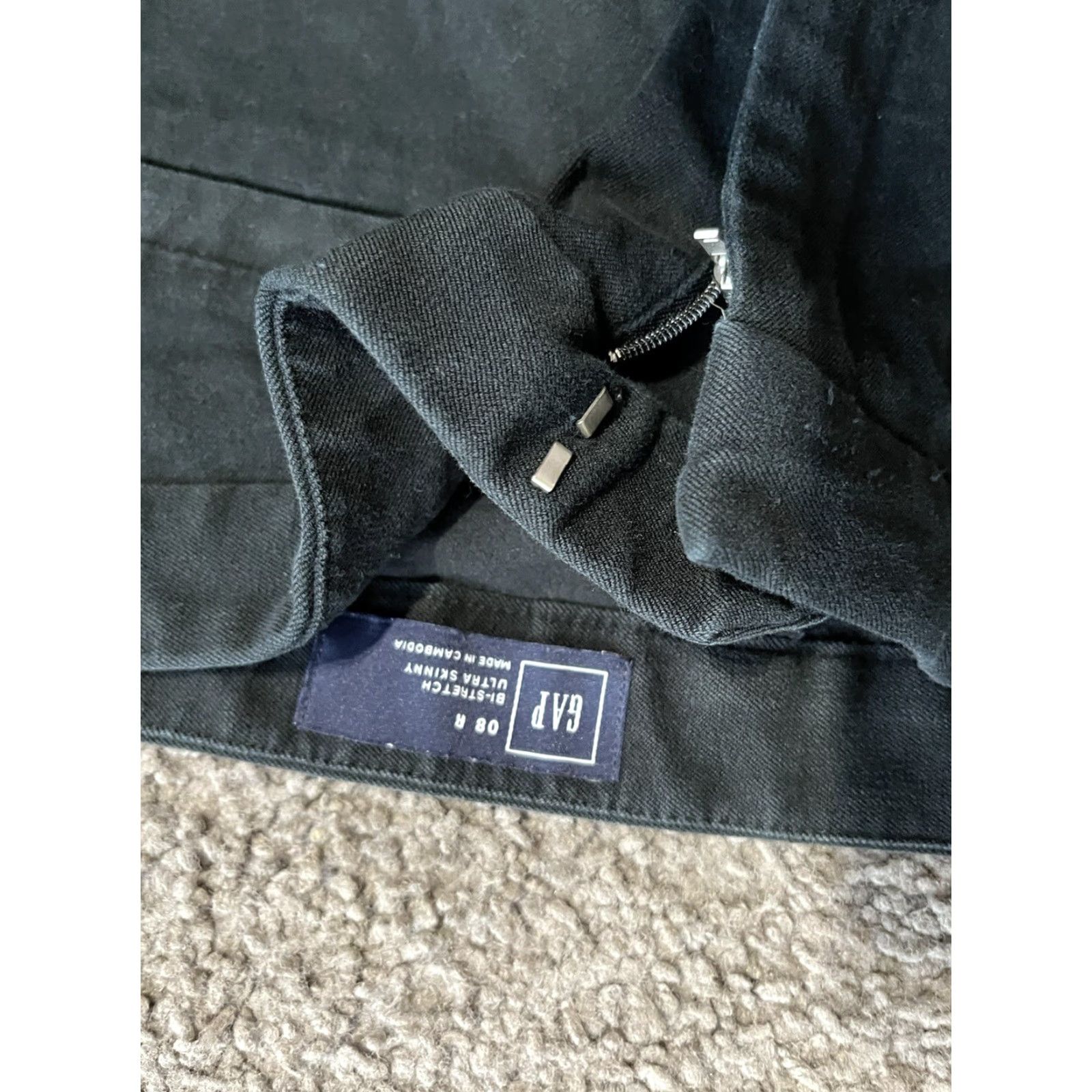 Gap VINTAGE Gap Women’s Pants Skinny 8 Regular Black Bi-Stretch Zip Pockets 90s/2000s Womens Size 30" / US 8 / IT 44 - 5 Thumbnail