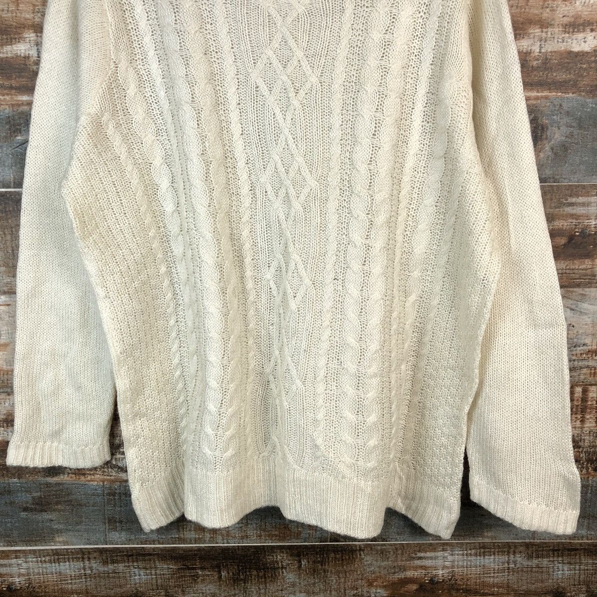 Homespun Knitwear × Japanese Brand × Vintage Bi Abbey White vintage Knitwear #A1739 Size L / US 10 / IT 46 - 6 Thumbnail