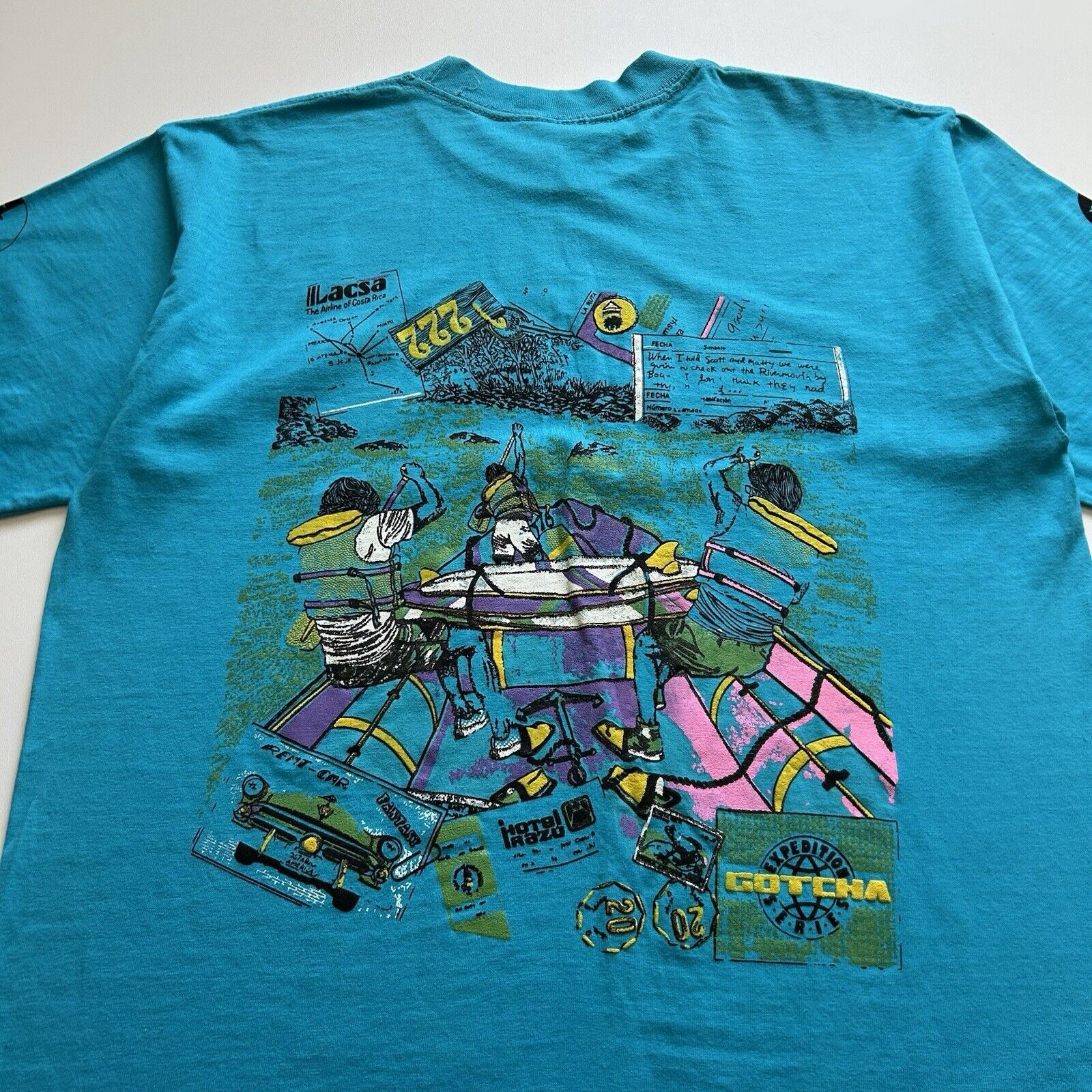 Gotcha Vintage 90s Gotcha Costa Rica Boating Adventure T Shirt XL Size US L / EU 52-54 / 3 - 2 Thumbnail