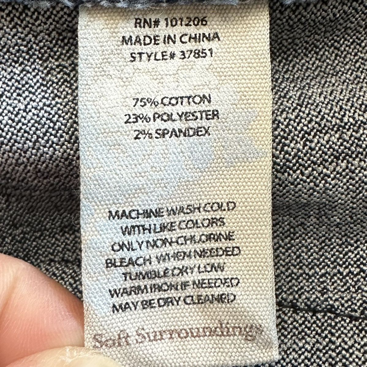 Other Soft Surroundings Blue Denim Stretch Capri Pull-On Pants Size 31" - 8 Thumbnail