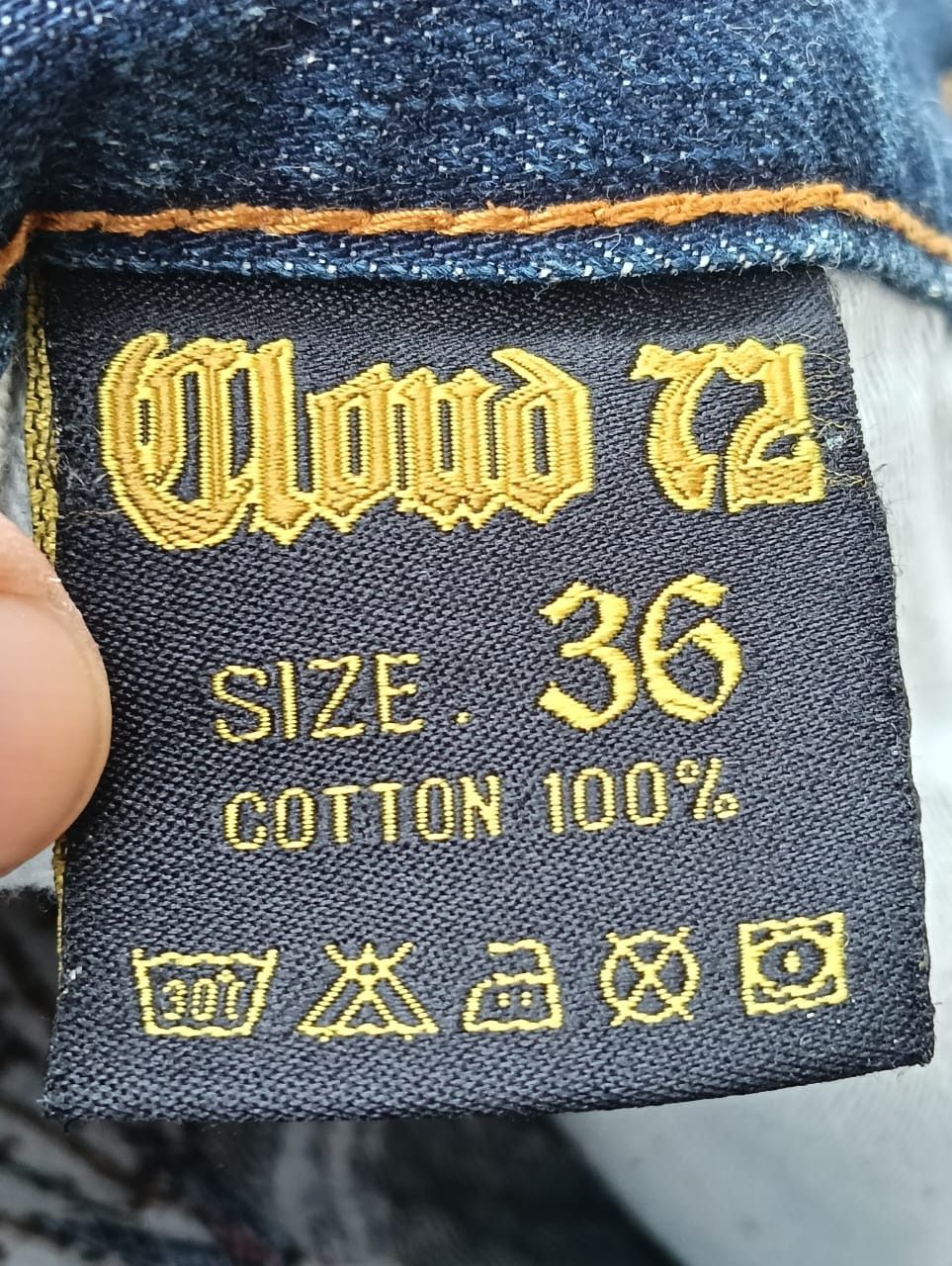 Japanese Brand Cloud72 Denim Y2K Style Embroidered Graphic jeans. Size US 36 / EU 52 - 5 Thumbnail
