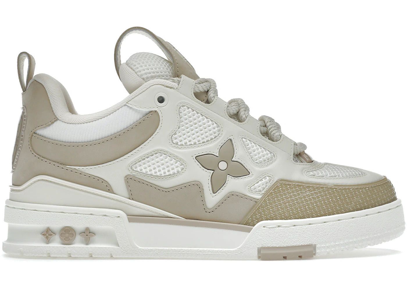 LV Skate Sneaker Beige White - Lightly Worn