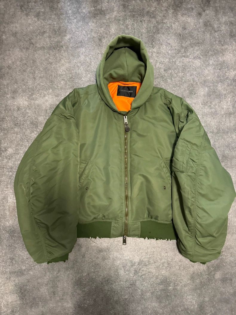 Balenciaga Balenciaga 24Fall Hooded Bomber Jacket - dmc Size US XS / EU 42 / 0 - 1 Thumbnail