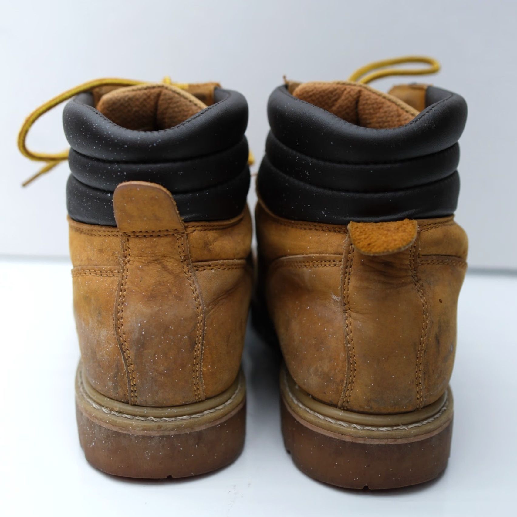Vintage Brahma Brutis II Men's Leather Steel Toe Oil Resistant Work Boots Size 13 Tan Wheat Black Leather Boots Mens Workwear Steel Toe ImmediateUse? Size US 13 / EU 46 - 3 Thumbnail