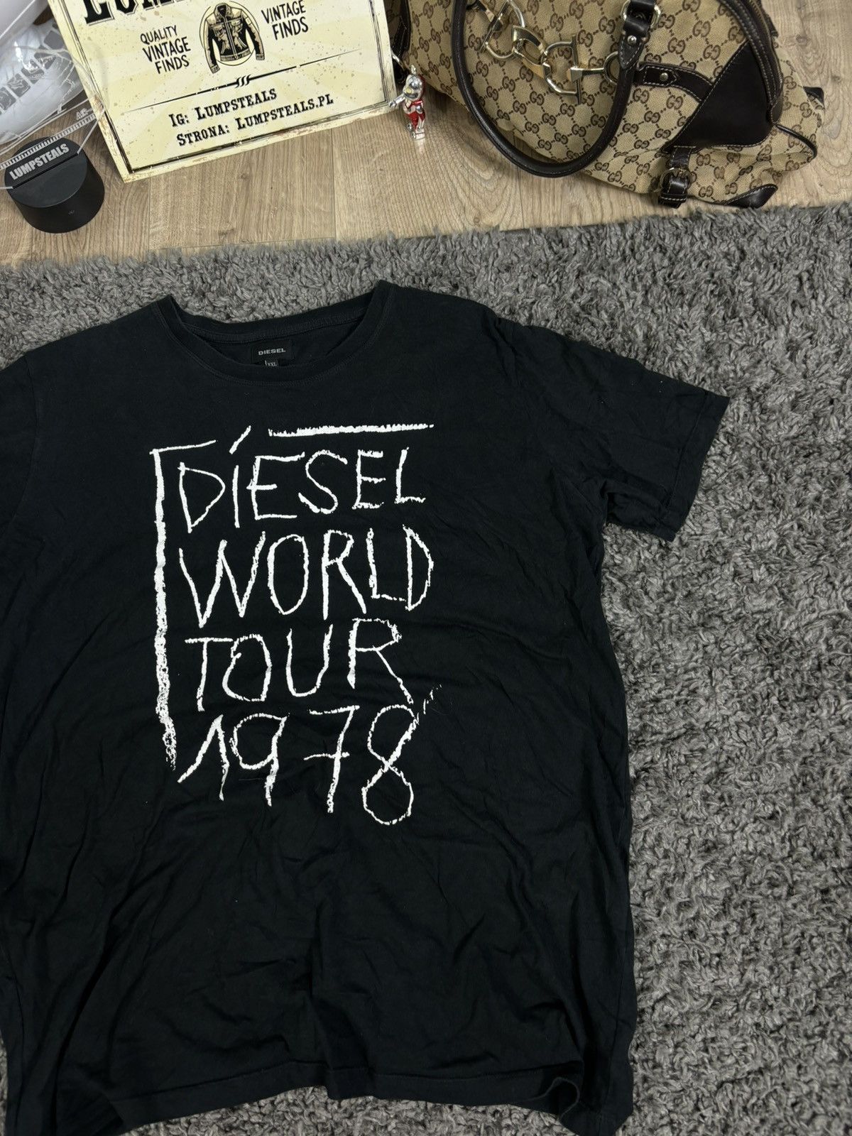 Diesel × Japanese Brand 2000s Vintage Y2K Diesel Big Logo Tee Avant Garde Swag Size US XL / EU 56 / 4 - 3 Thumbnail