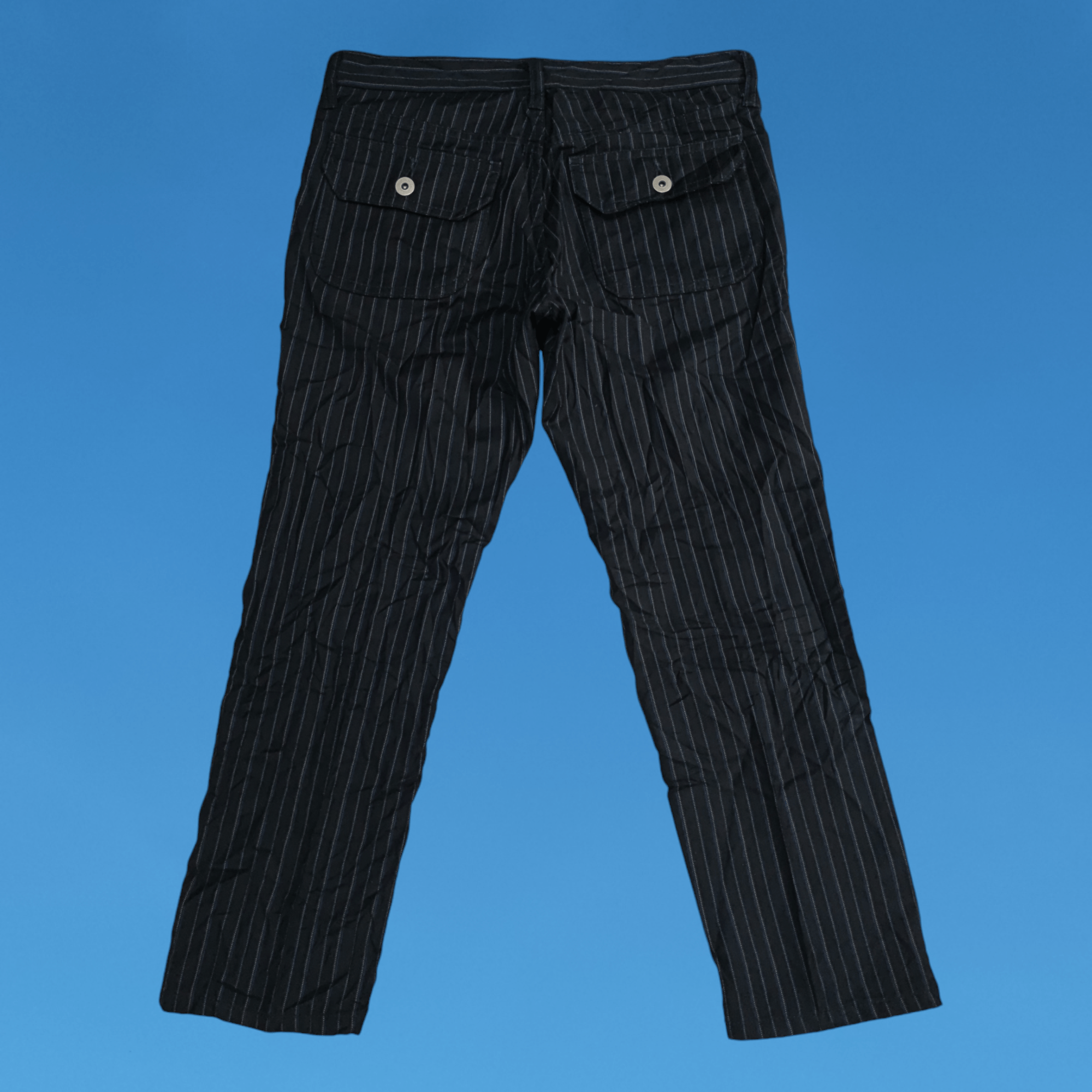 Comme des Garcons × Junya Watanabe 💥LAST DROP💥 AD2005 Vertical Stripe Cropped Pants Wool Size US 30 / EU 46 - 2 Thumbnail
