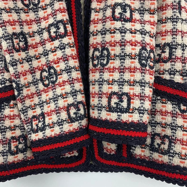 Gucci Gucci Double G full-printed tweed jacket 2504-Nextarrow Size XS / US 0-2 / IT 36-38 - 5 Thumbnail