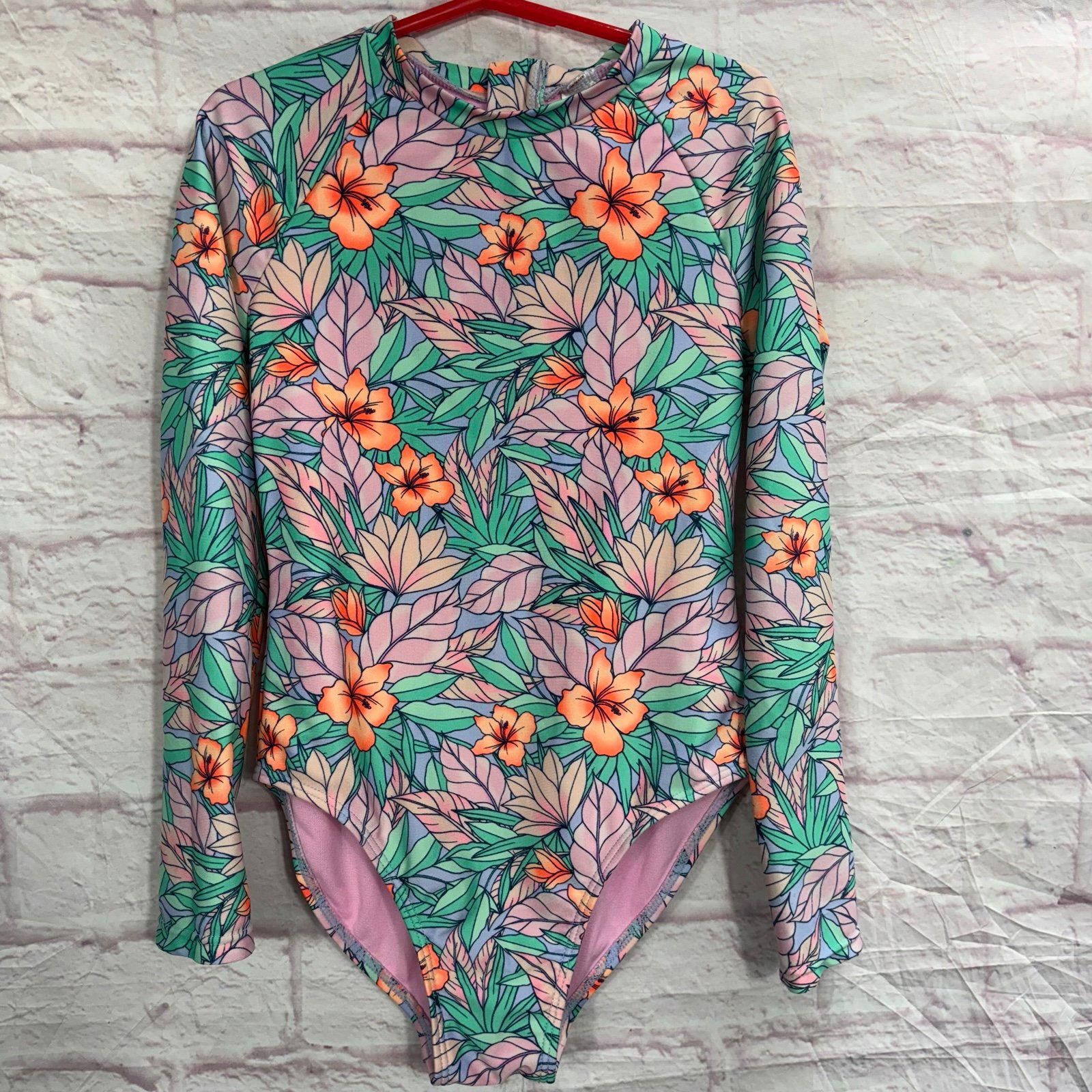 Other Cat & Jack Floral Long Sleeve Swimsuit Size 8 Size ONE SIZE - 1 Thumbnail