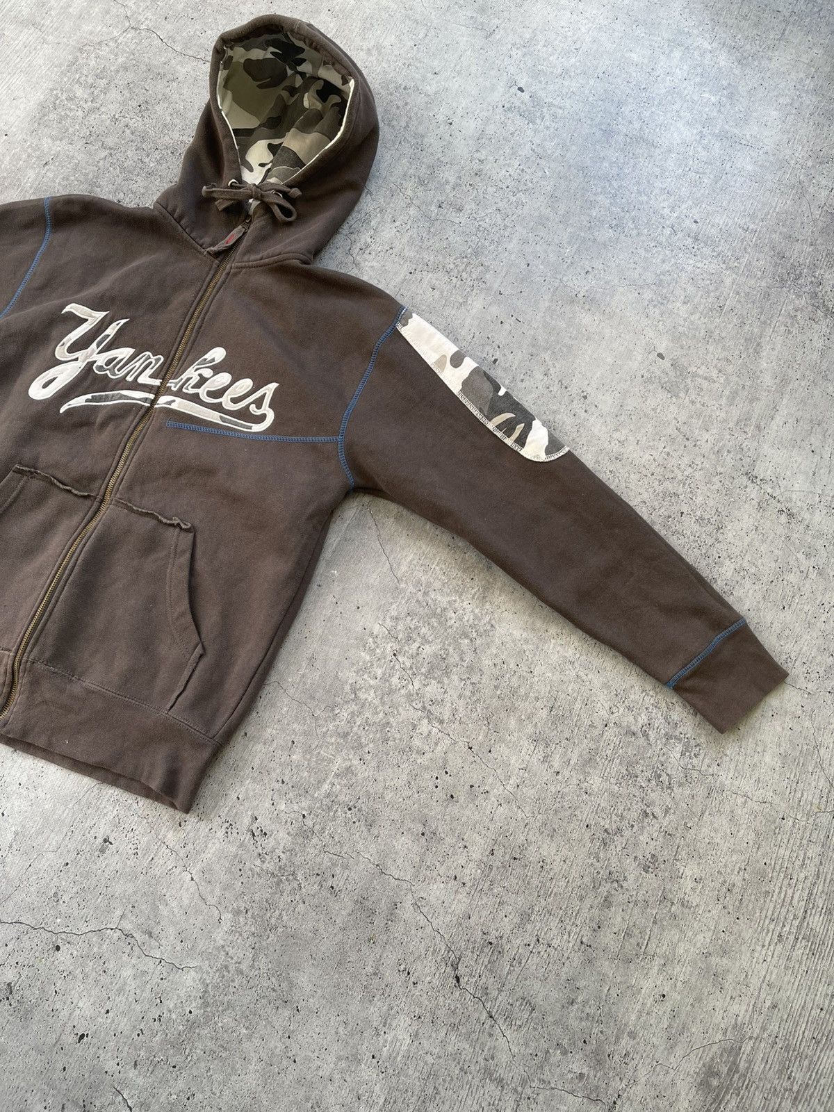New York Yankees Vintage Brown New York Yankees zip hoodie big logo y2k Size US M / EU 48-50 / 2 - 6 Thumbnail