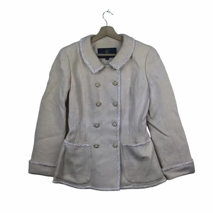 Vtg CLATHAS JAPAN DESIGNER Pea Coat Jacket Double Breasted