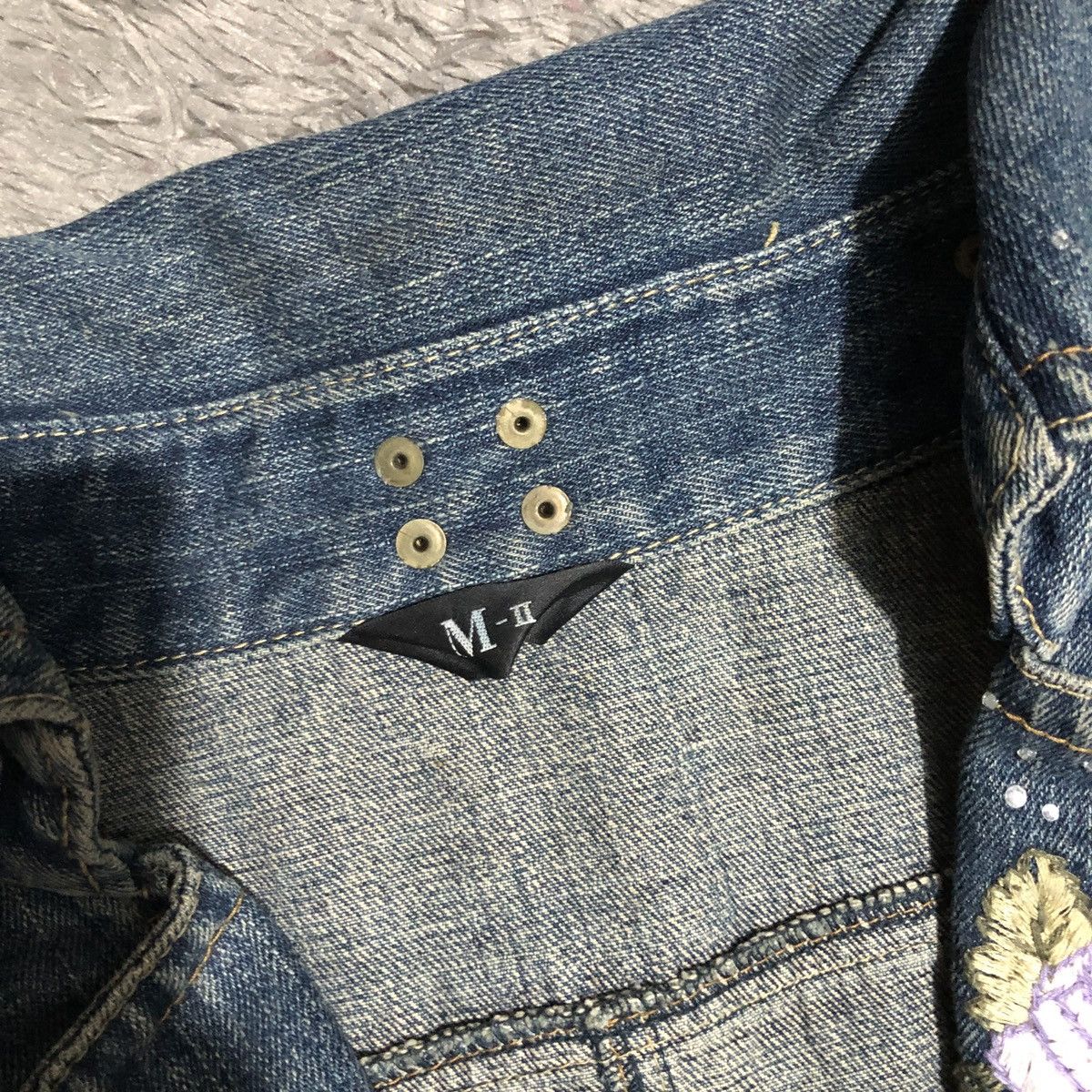 If Six Was Nine × Japanese Brand JAPANES BRAND M2 DENIM JACKET EMBROIDED ROSE Size S / US 4 / IT 40 - 12 Thumbnail