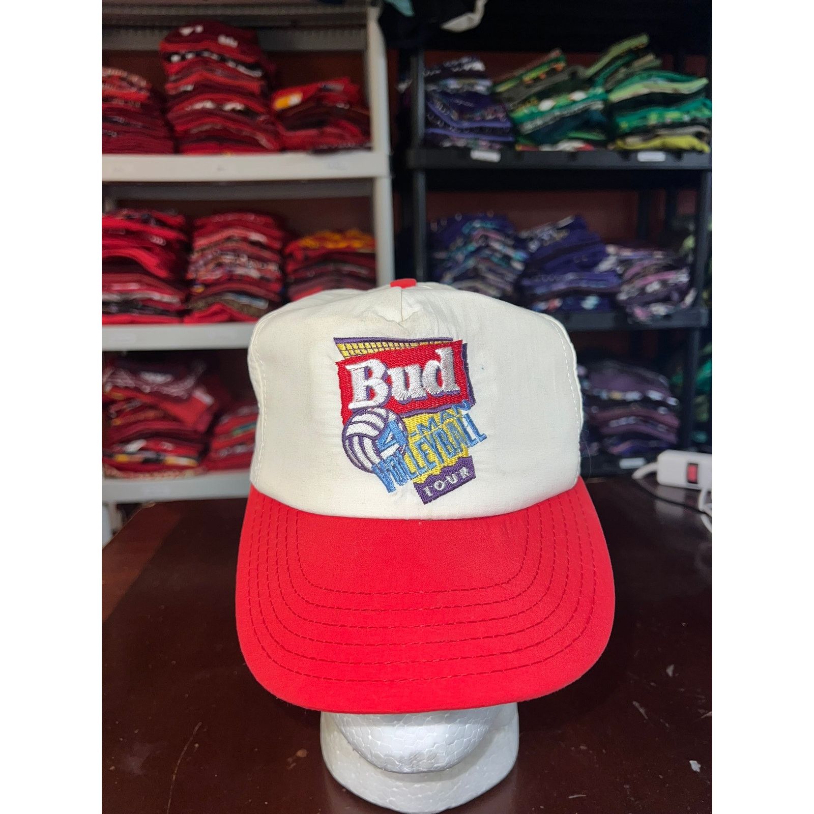 Vintage Vintage Budweiser Snapback 4 Man Volleyball Tour Hat Cap VTG Size ONE SIZE - 1 Thumbnail