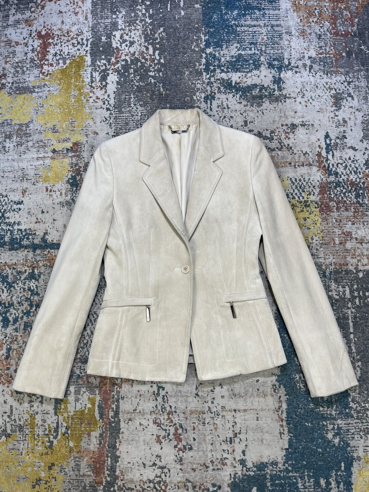 Yohji Yamamoto Ined Velour Greige Jacket