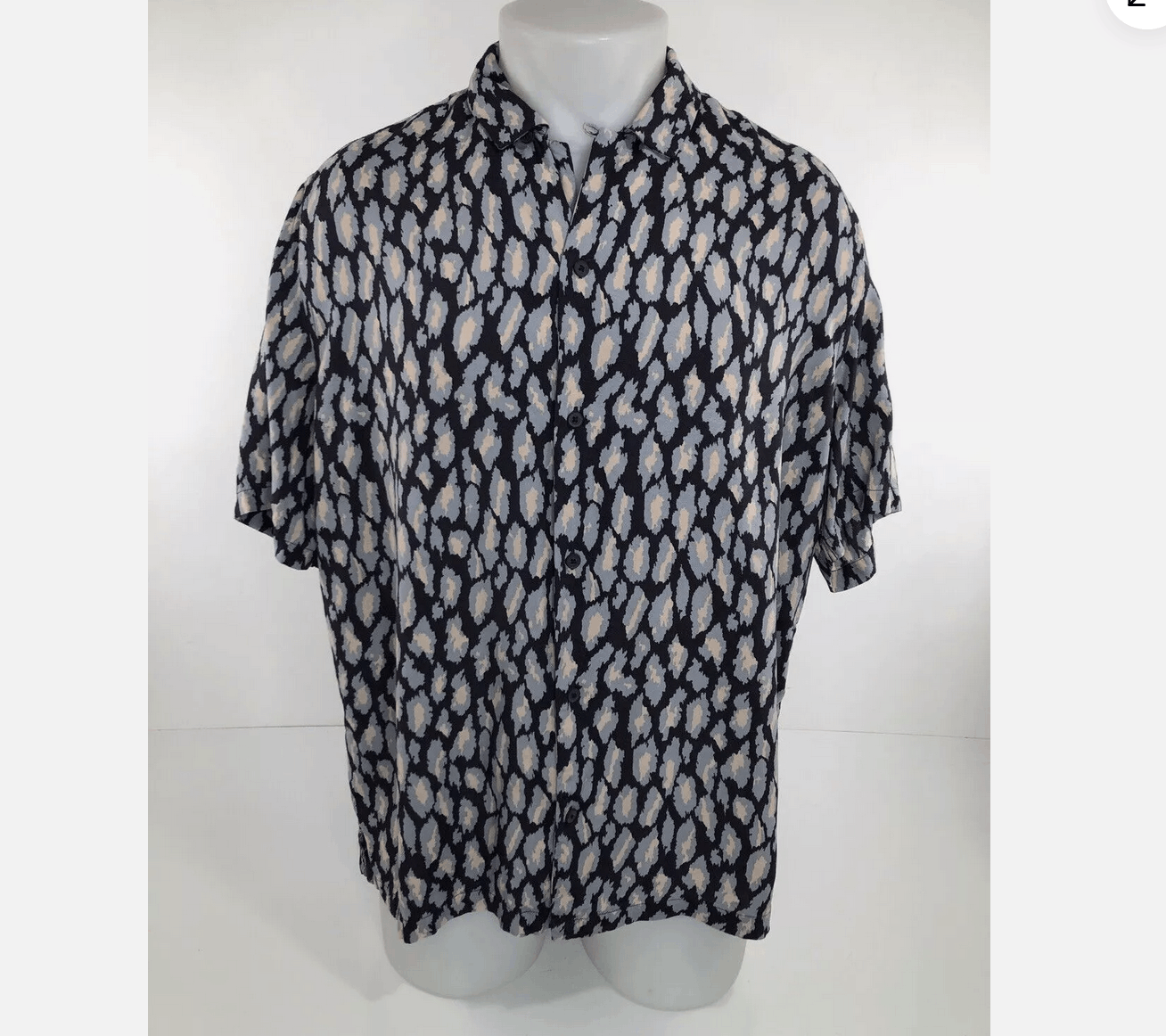 Allsaints All Saints Short Sleeve Abstract Print Button Up Down Shirt Size US XL / EU 56 / 4 - 1 Thumbnail