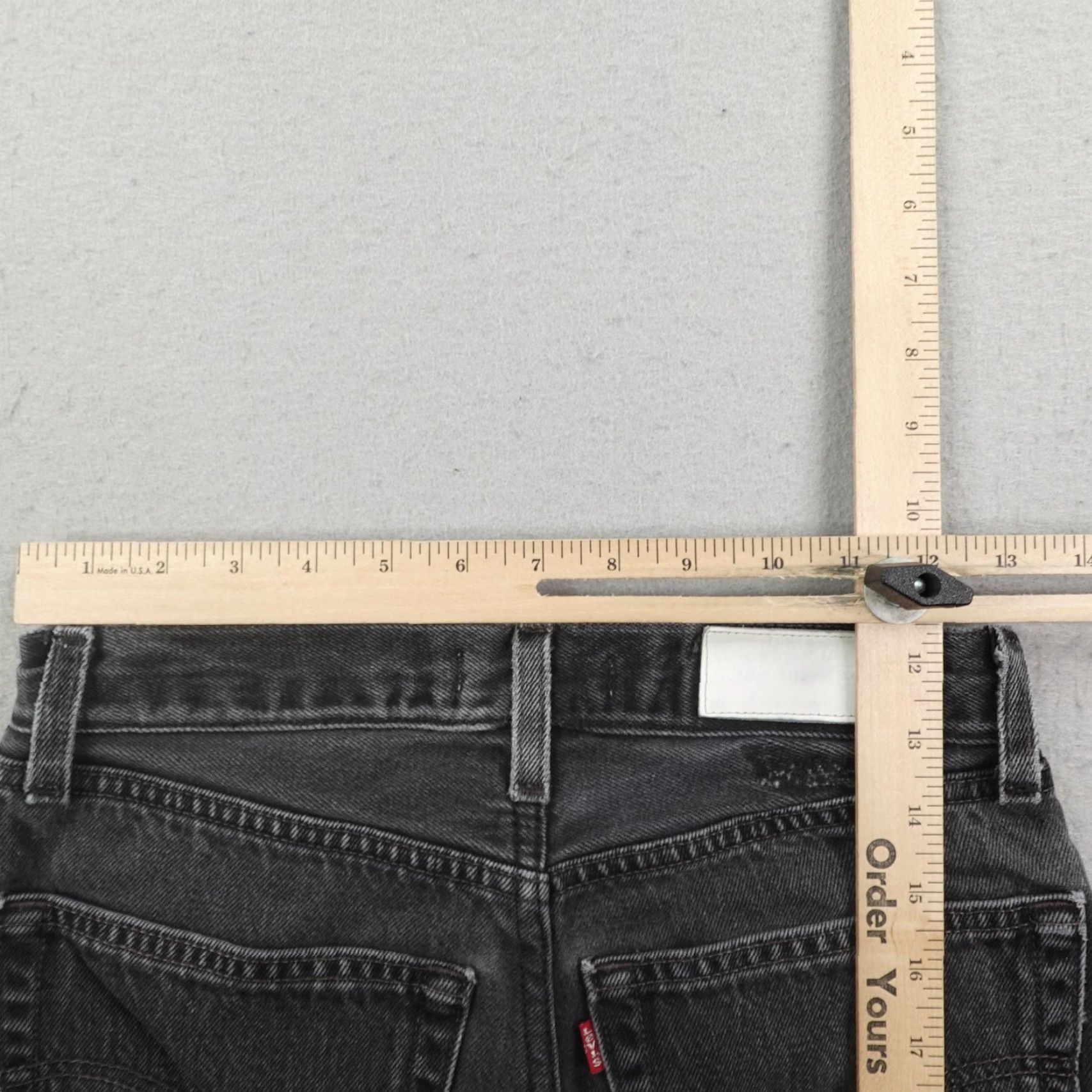 RE/DONE RE/DONE Jeans Womens 26 Black Denim Button Fly High Rise Straight Leg Size 26" / US 2 / IT 38 - 5 Thumbnail