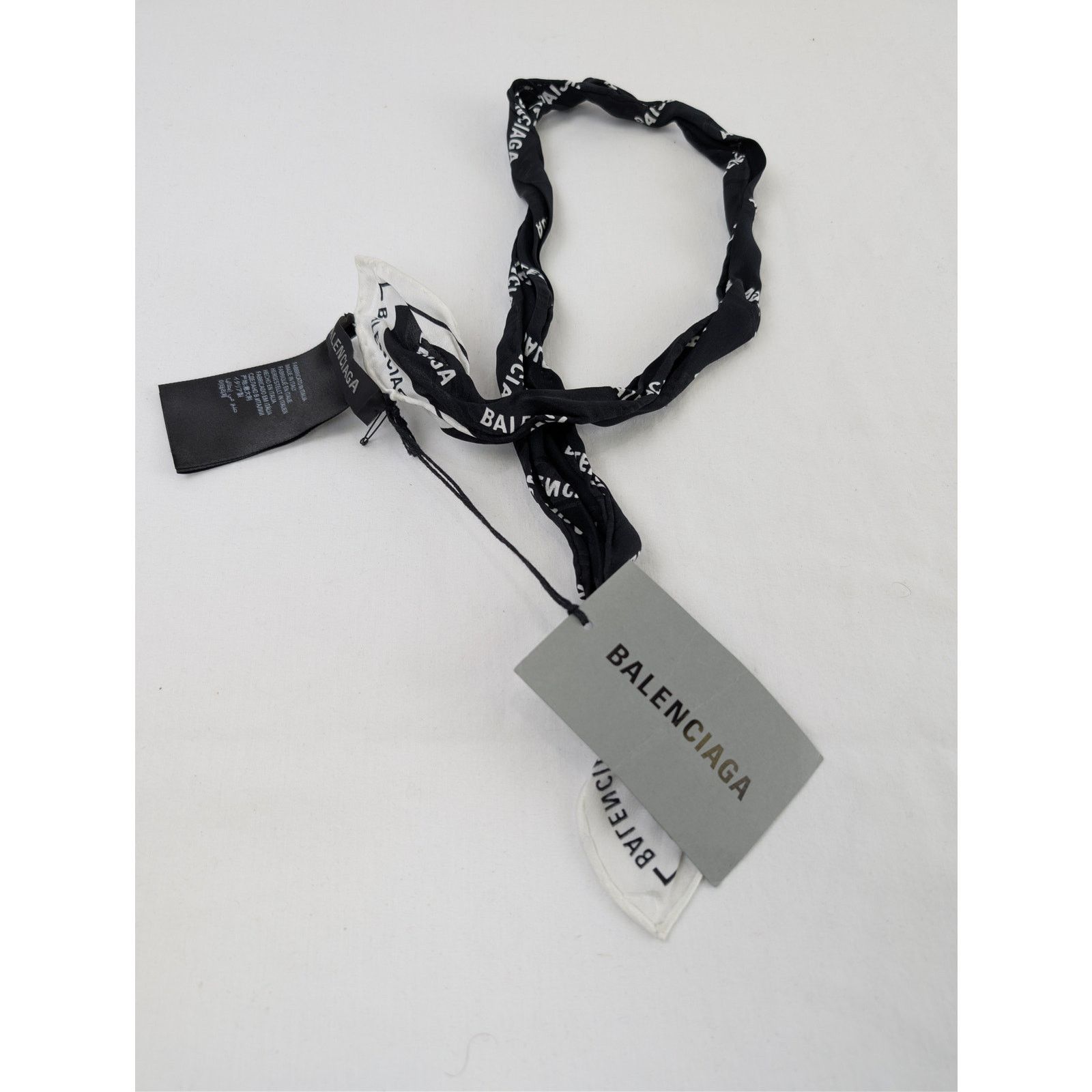 Balenciaga o1rshd1 Q:2/OS/ SC All Over Cropped Jacquard BB Monogram Tie Size ONE SIZE - 8 Thumbnail