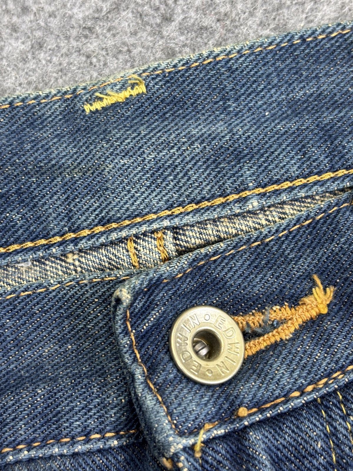 Edwin Vintage Wide Edwin 505 Green Selvedge Denim F800 Size US 31 - 5 Thumbnail