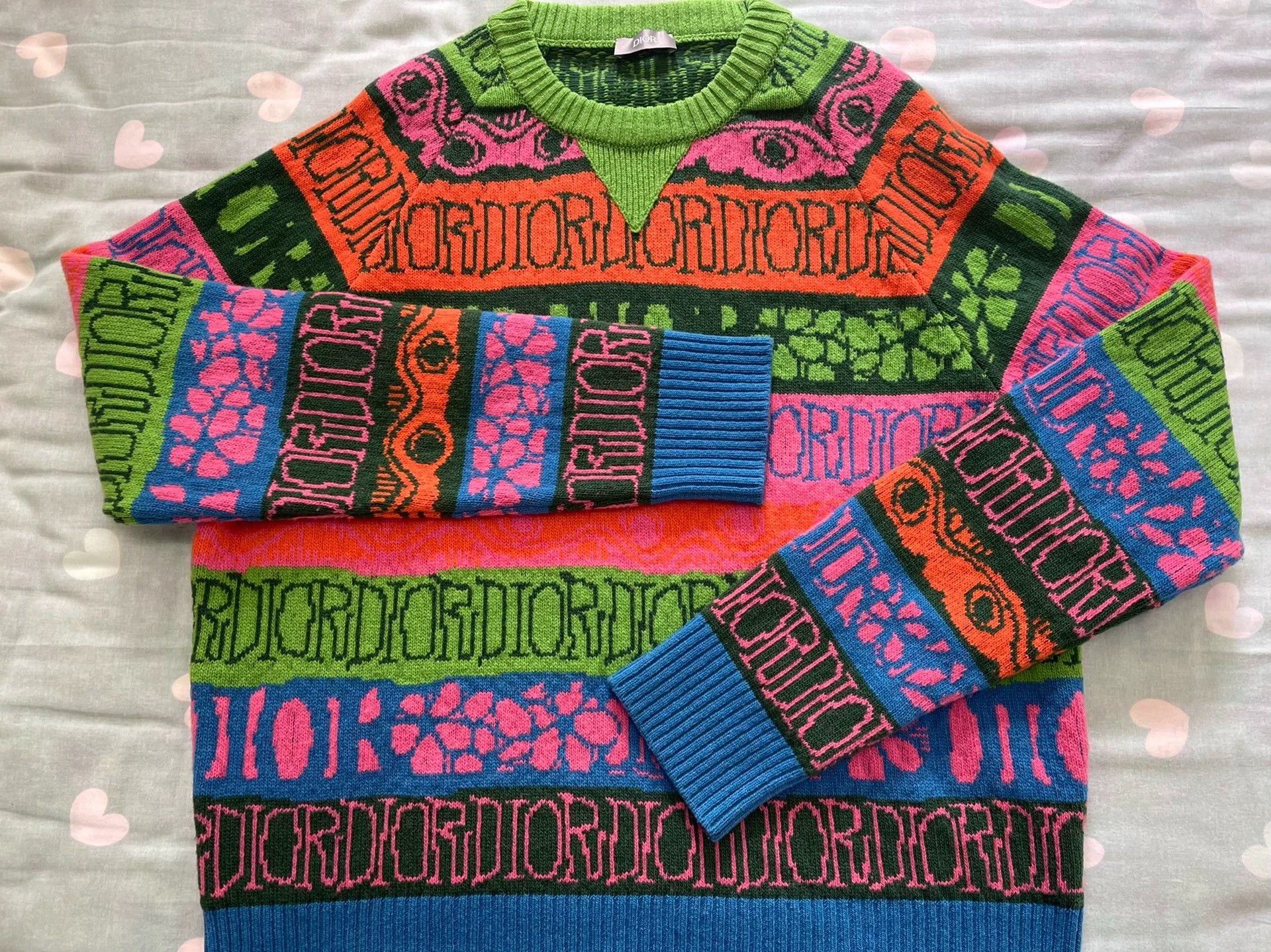 Dior Dior Runway Colorful 100% Wool OS Men's M Sweater Size US M / EU 48-50 / 2 - 3 Thumbnail
