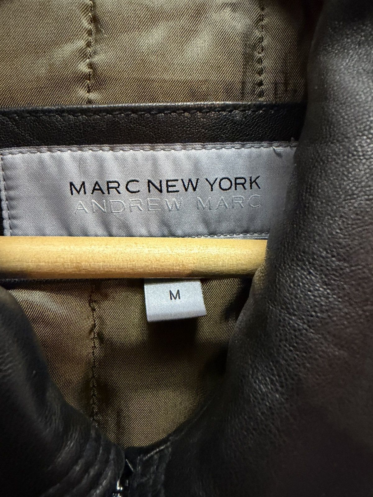 Andrew Marc Marc New York Leather Bomber Jacket Andrew Marc, Size Medium Size US M / EU 48-50 / 2 - 4 Thumbnail