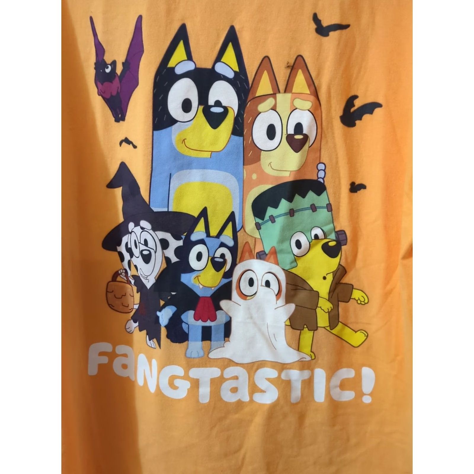 Vintage VINTAGE Bluey Halloween Long Sleeve Shirt XL Orange Fangtastic Women Size XL / US 12-14 / IT 48-50 - 2 Thumbnail