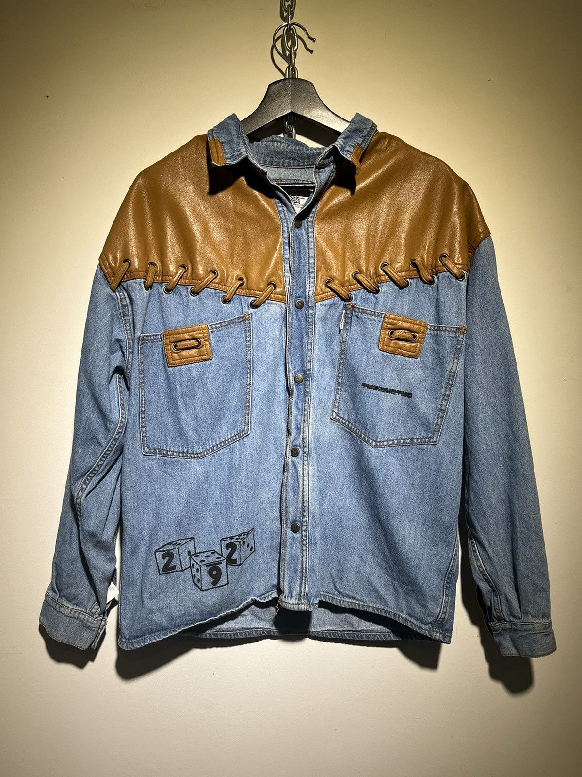 image of Cowboy Equipment x Denim Jacket 292 Cowboy Button Up in Blue, Men's (Size Small)