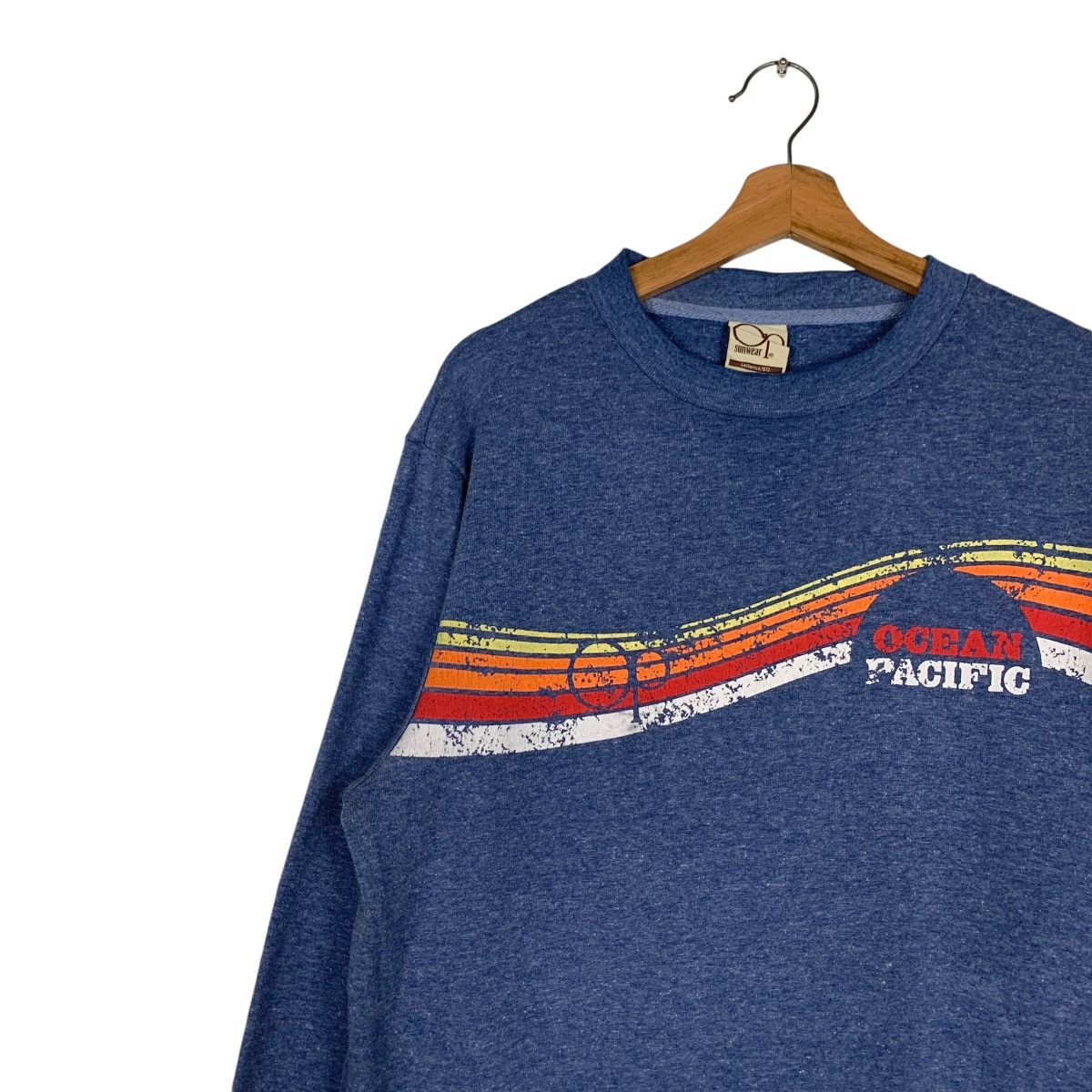 Ocean Pacific OCEAN PACIFIC Blue Crewneck Sweatshirt #1531-C69 Size US XL / EU 56 / 4 - 6 Thumbnail