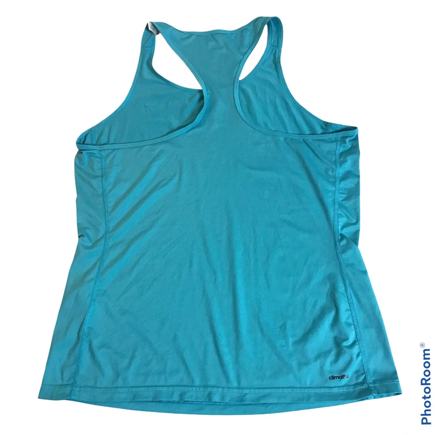 Adidas Adidas Womens Medium Tank Top Turquoise Lite Climalite Racerback Yoga Tennis Size M / US 6-8 / IT 42-44 - 4 Thumbnail