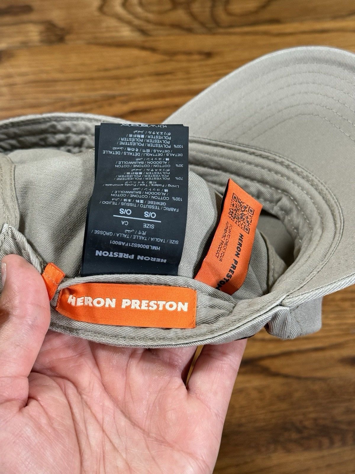 Heron Preston Heron Preston x Caterpillar Patch Baseball Cap Hat Beige Size ONE SIZE - 9 Thumbnail