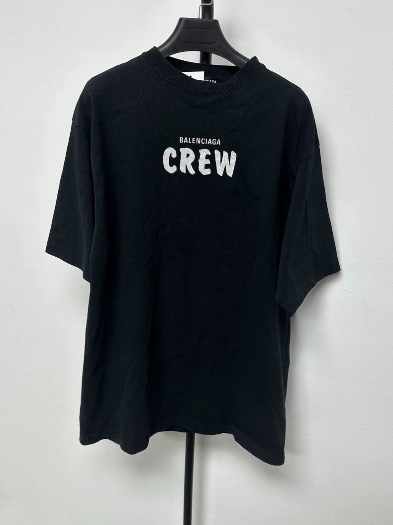 Balenciaga Balenciaga CREW Letter Print Loose Short-Sleeve T-Shirt - dmc Size US S / EU 44-46 / 1 - 1 Thumbnail