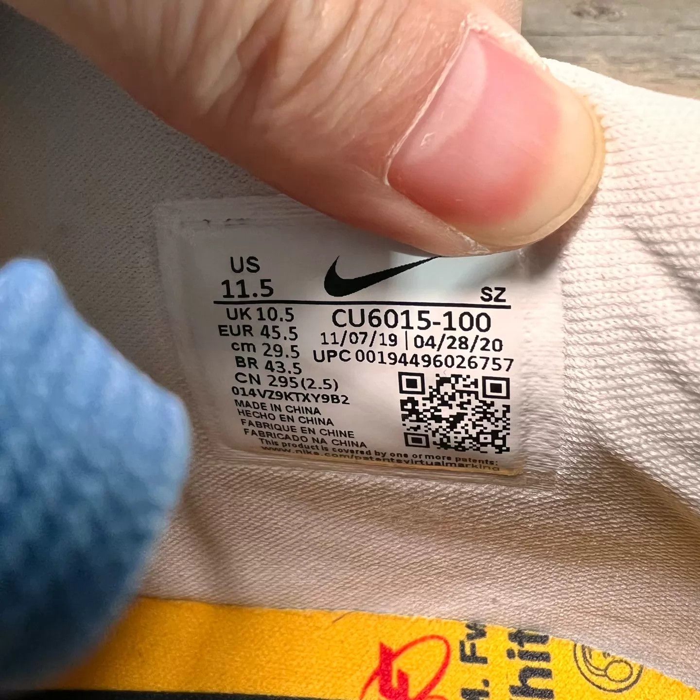 Nike OW x Nike Rubber Dunk Wht/Bl Slvr CU6015-100 45.5 97New Size US 11.5 / EU 44-45 - 7 Thumbnail