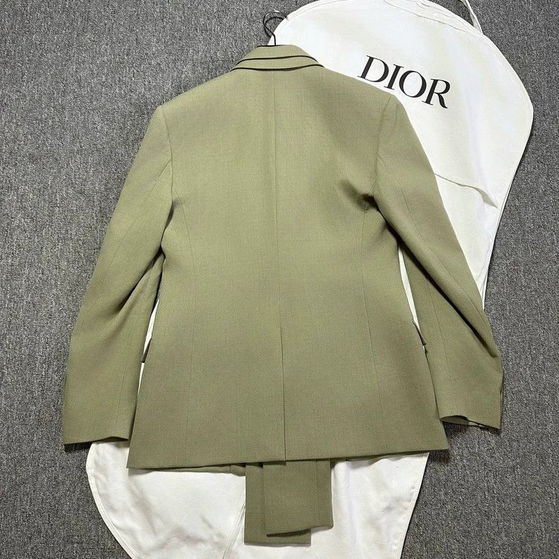 Dior Dior Turquoise green structure double collar wool suit sui Size US M / EU 48-50 / 2 - 3 Thumbnail