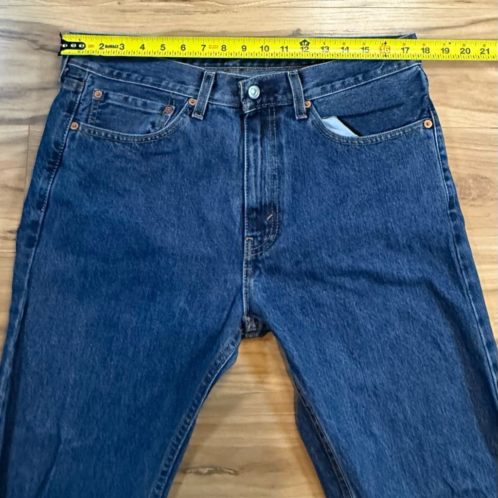 Levi's Levi’s Men’s 505 Jeans W34 L30 Blue Straight Size US 34 / EU 50 - 5 Thumbnail