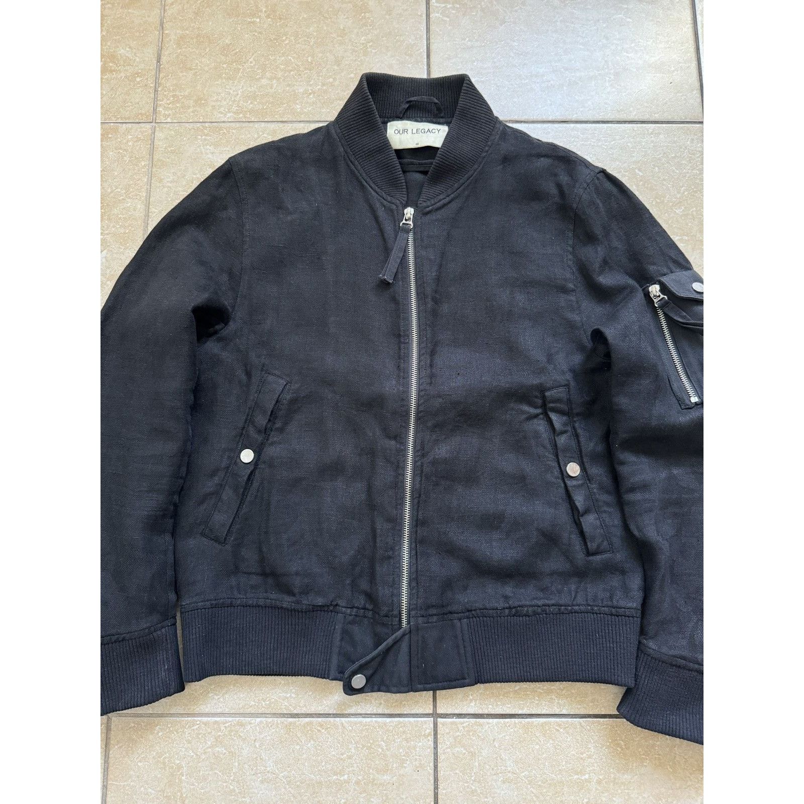Our Legacy Vintage Our Legacy SS14 Black Flower Linen Bomber Jacket Size US S / EU 44-46 / 1 - 3 Thumbnail