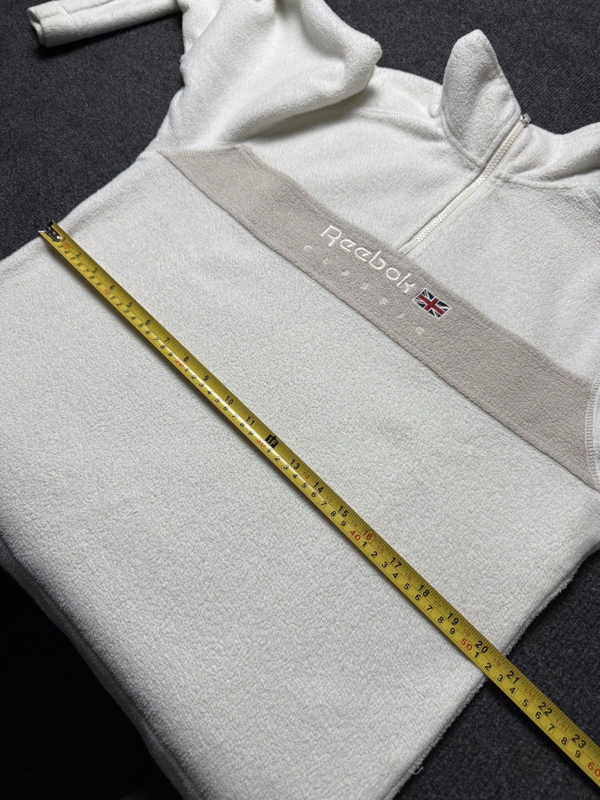 Reebok Vintage 00s Reebok Classic White Fleece Quarter Zip Size M/L Size US M / EU 48-50 / 2 - 16 Thumbnail