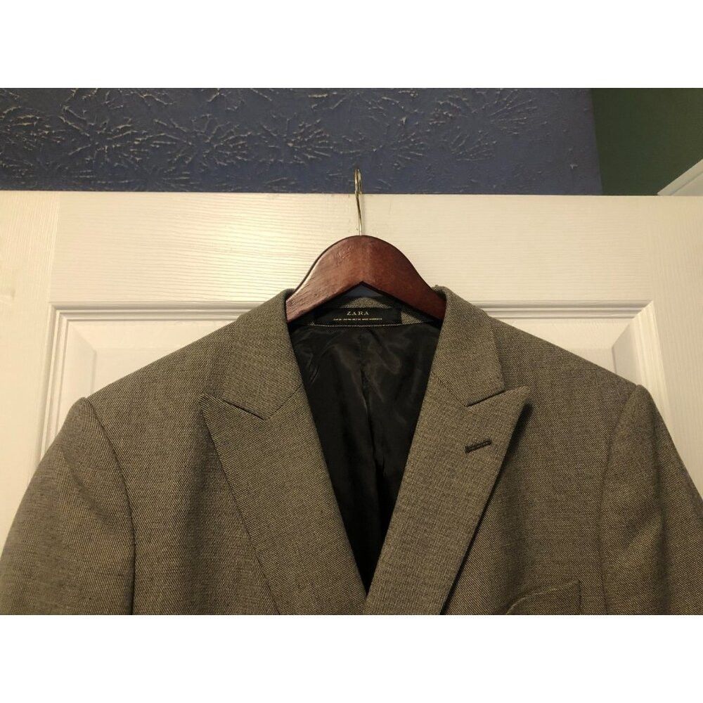 Zara Zara men's 69%polyester 30%viscose sport coat blazer 40R Size 40R - 2 Thumbnail
