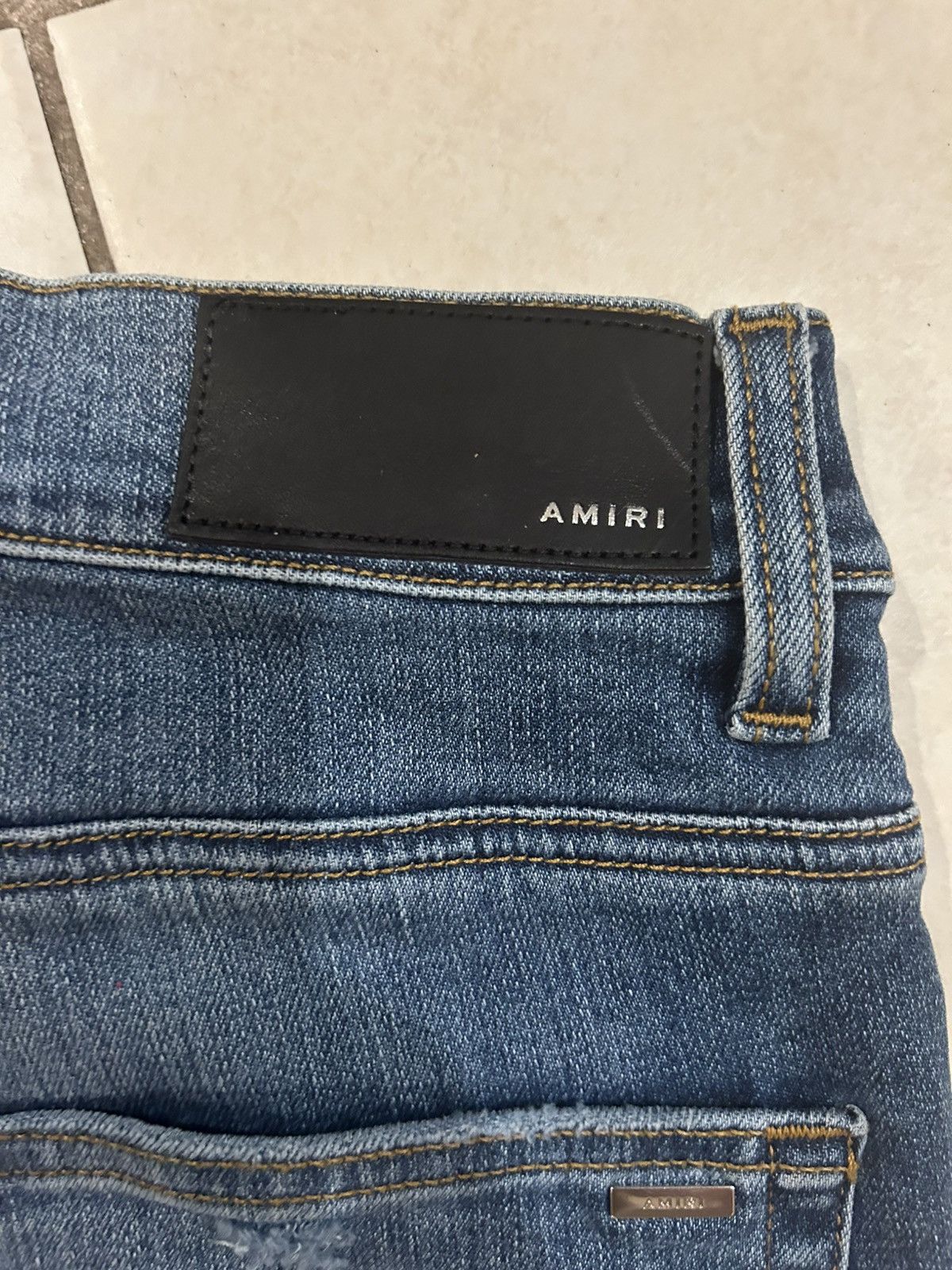 Amiri Amiri Rosebowl Stack Jeans - Blue Size US 32 / EU 48 - 3 Thumbnail