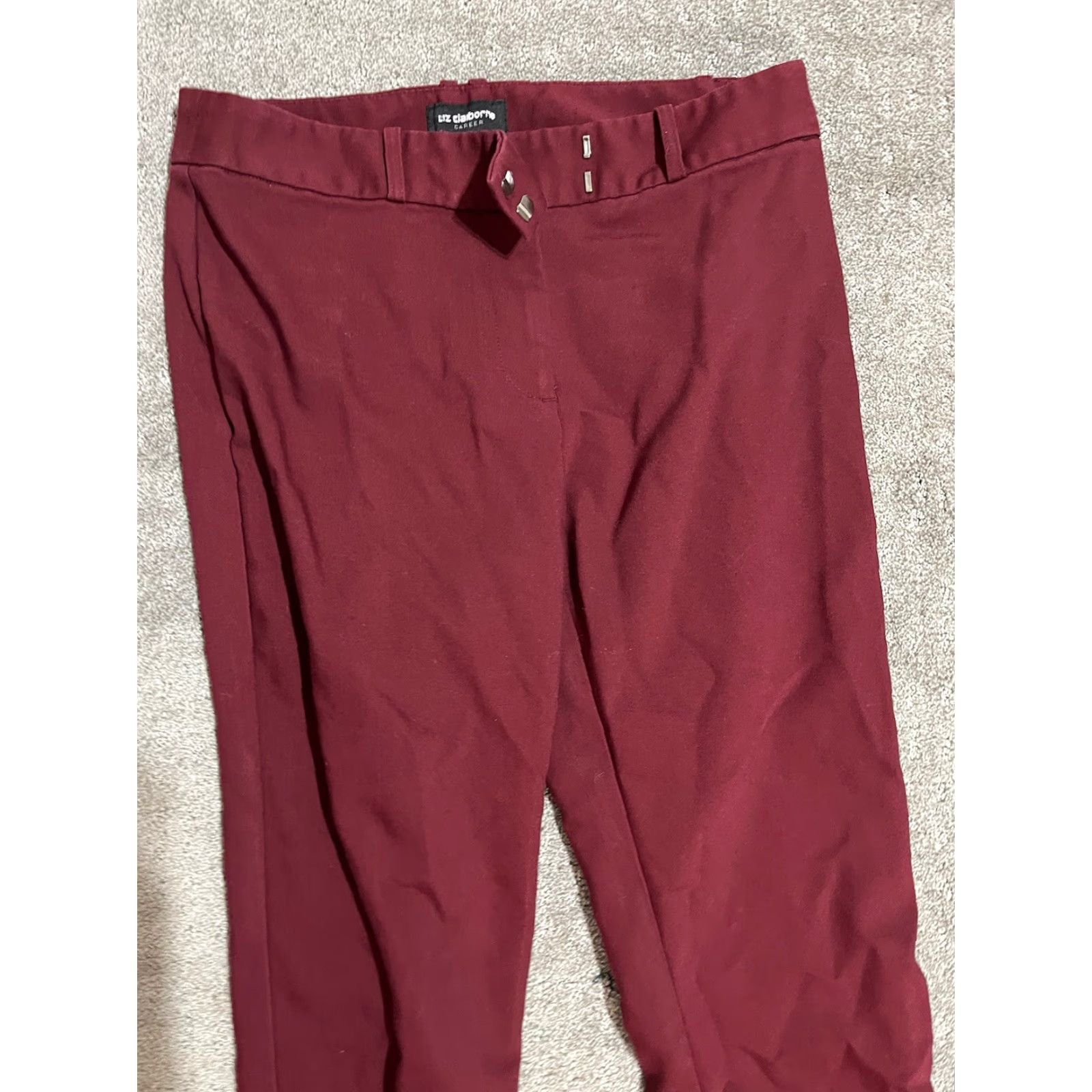 Liz Claiborne Liz Claiborne Women's Classic Straight Leg Pants Red Size 4 Business Workwear Stretch Size 27" / US 4 / IT 40 - 2 Thumbnail