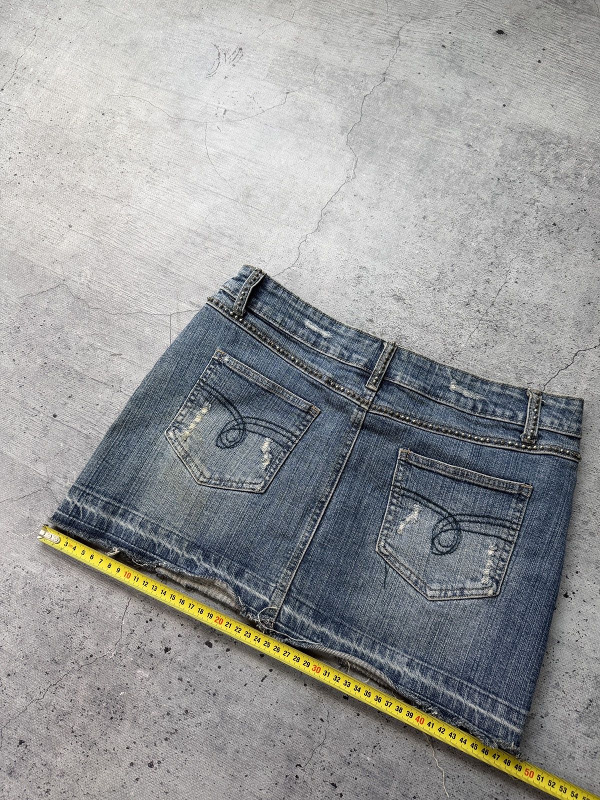 Japanese Brand 🔥Offers🔥Vintage Y2K Skirt Denim Goth Streetwear Rare Size 28" / US 6 / IT 42 - 6 Thumbnail