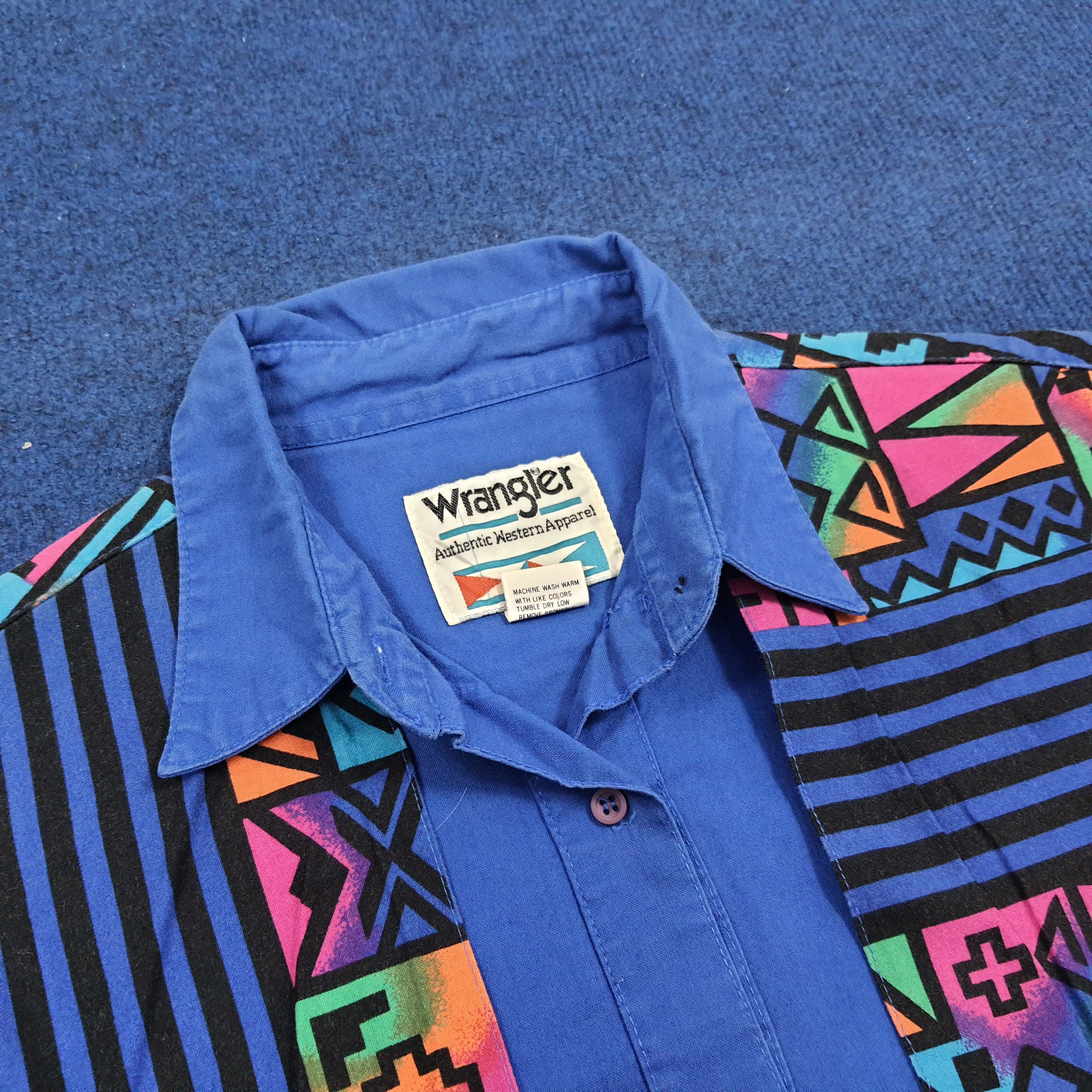 Vintage × Wrangler Vintage Wrangler Classic Art Design Button Up Shirt Size US S / EU 44-46 / 1 - 4 Thumbnail