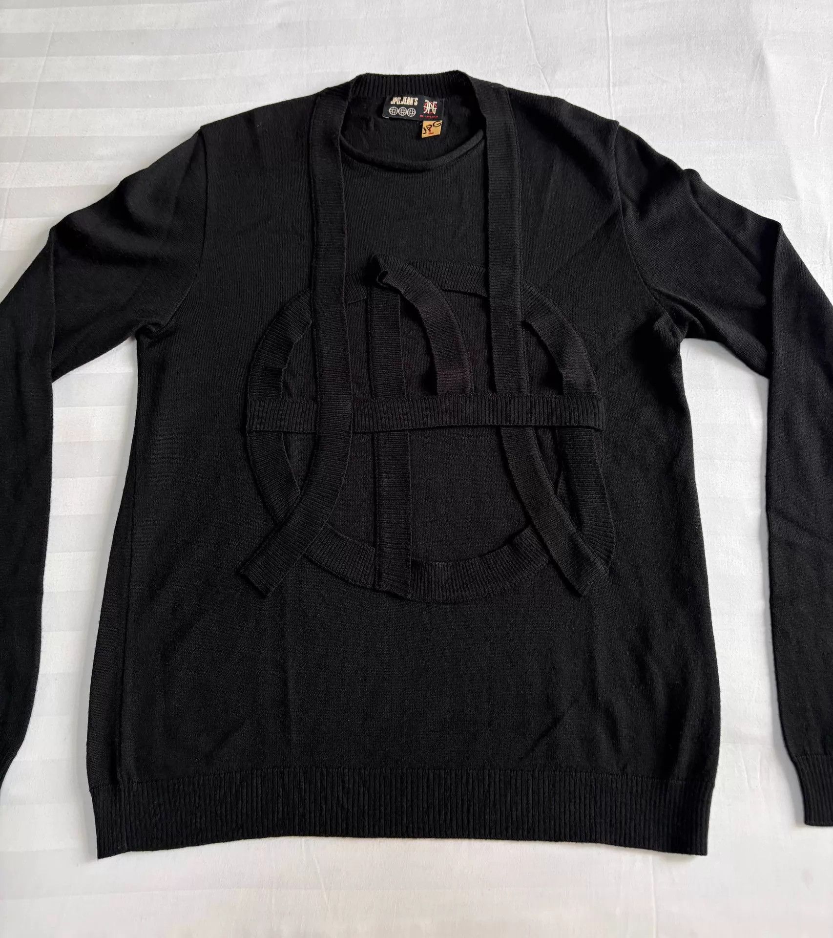 Jean Paul Gaultier Jean Paul Gaultier Vintage Knit Patchwork Logo Sweater Size M / US 6-8 / IT 42-44 - 4 Thumbnail