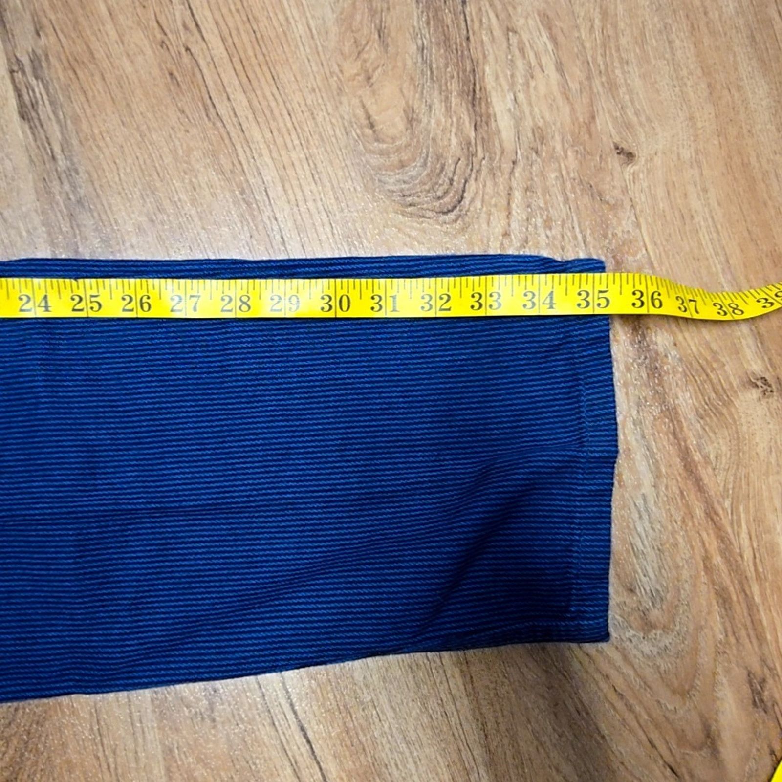 Roper Vintage Pinstriped Jeans Blue High Waist 80s Womens 15 Size 36" / US 14 / IT 50 - 13 Thumbnail