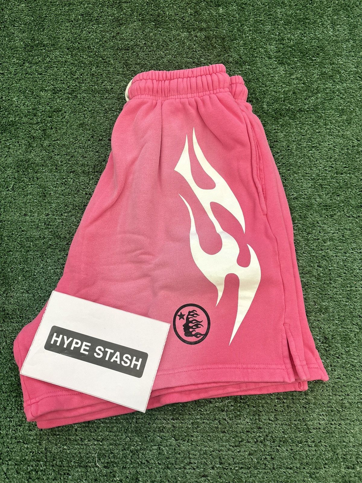 HELLSTAR Hellstar Pink White Flame Shorts Size US 28 / EU 44 - 6 Thumbnail